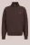 WE Fashion – Heren relaxed fit sweater van interlock met quarter-zip en embroidery – Boxy Fit – Donkerbruin – Katoen –