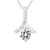 Fantasie hanger – zirkoniumoxide – zilver 925 geleverd met aangeboden ketting