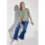 Street One Dames Blouse in effen kleur in Groen
