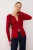 TRENDYOLMİLLA Dames Bordeaux Effen Lang Getailleerd Vesten