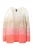 Ulla Popken Gebreid vest  beige / zalm roze / oranje gemêleerd / wit