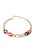 faina Armband  navy / goud / rood