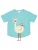 Fred’s World by GREEN COTTON Shirt  lichtblauw / donkeroranje / rosa / wit