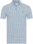 R2 Amsterdam Polo Piqué Print Blauw
