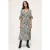 Motivi Flowing Dress With Animal Print Beige