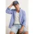 TRENDYOL MAN Jongens Blauw Gestreept Lang Slim fit Overhemden