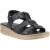 Hush Puppies Eden Brede Pasvorm Leren Dames Zwarte Sandalen