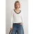 TRENDYOLMİLLA Dames Ecru Colorblock Lang Getailleerd Blouses