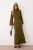 Trendyol Modest Dames Kaki Effen Maxi Lang Casual A-lijn Modest Avond Jurken