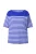 Ulla Popken Shirt  royal blue/koningsblauw / wit