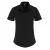Premier Dames/dames Stretch Fit Poplin Korte Mouw Blouse (Zwart)