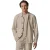 Beige Profuomo overshirt gemeleerd nette look