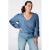 MS Mode Plus Size top met borduursels – lichtblauw