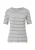 COMMA Shirt  lichtgrijs / wit