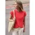 Street One Studio Dames Shirt met ronde hals en kanten zakje in Rood