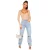 Missy Empire Damesbodysuit met cups en geribde lange mouwen (Rose)