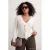 Trendyol Curve Dames Ecru Effen Lang Getailleerd Grote maten Blouses