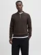 Jack & Jones Jjeemil Knit Polo Half Zip Ls Noos Trui Mulch Twist