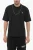 Effen T-shirt met ronde hals en zilverkleurige ketting in zwart
