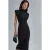 Gewatteerde Midi-jurk met Sleufdetails