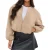 I Saw It First Bomberjack voor dames met elastische zoom (Taupe)