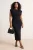 Trendyol Curve Dames Zwart Effen Maxi Mouwloos Casual Bodycon Grote maten Jurk