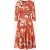 Topvintage exclusive ~ Caroline Oriental Floral swing jurk in roestoranje