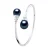 You & Me armband zoetwaterparels 11-12 mm Black 925