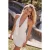 TRENDYOLMİLLA Dames Ecru Effen Kort / Mini Mouwloos Bodycon Jurken