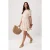 TRENDYOLMİLLA Dames Beige Effen Kort / Mini Kort Recht Jurken