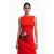 Desigual midi jurk rood
