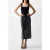 French Connection Amy Sequin Midi Skirt Gunmetal