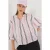 Gestreepte V-hals Blouse