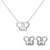 Orphelia ‘Joya’ Dames 925 Sterling Zilveren Set: Ketting-Hanger + Oorbellen – Zilver SET-7088