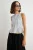 TRENDYOLMİLLA Dames Ecru Stippen Mouwloos Peplum Blouses