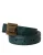 Dolce & Gabbana Donkergroene Leren Vierkante Metalen Gespriem Belt