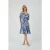 Bloemenmotief Off-Shoulder Midi-jurk met Strikdetail