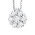 Diamonds kraag Solitaire 0,35 Cts Serti illusie 1,25 Cts White Gold
