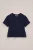 WE Fashion – Meisjes peplum T-shirt – Regular fit – Donkerblauw – Katoen –