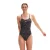 Speedo Dames/Dames All-Over Print Cross Back One Piece Badpak (Zwart)