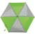 STEP BY STEP Paraplu  grijs / neongroen / wit