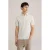 WE Fashion slim polo rib gebreid beige