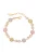 faina Armband  goud / lichtgroen / rosa / transparant