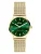 s.Oliver Analoog horloge  goud / donkergroen