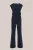 WE Fashion – Dames jersey jumpsuit met stretch – Regular fit – Donkerblauw –