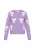 MYMO Gebreid vest  lila / wit