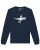 Watapparel Sweatshirt ‘ Astronaut on T-Rex ‘  navy / wit gemêleerd