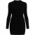Mymo Mini-gebreide jurk Dames zwart