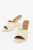 Open-toe JUG muiltjes met sleehak 10 cm in beige