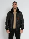 Top Gun leren jas TG2023004 met lamsleren kraag